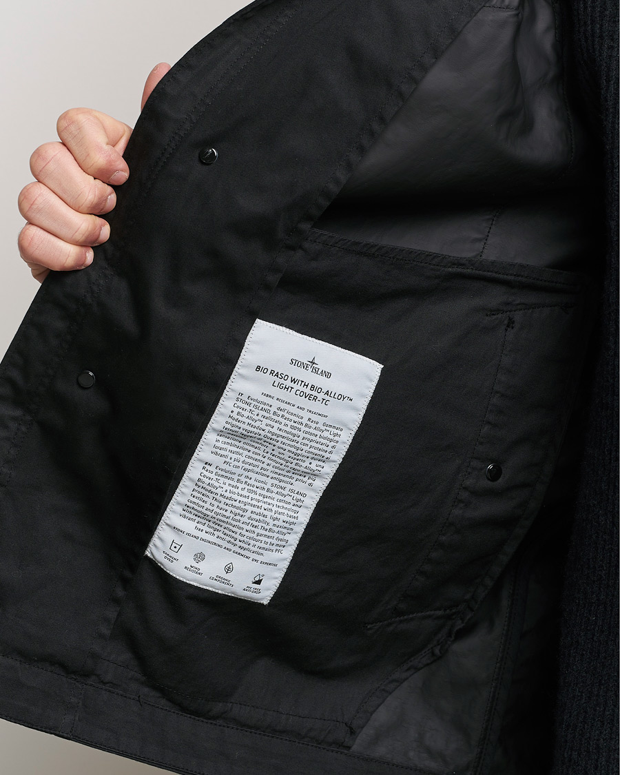 Men | Coats & Jackets | Stone Island | Bio Rasso TC Cotton Hooded Jacket Black