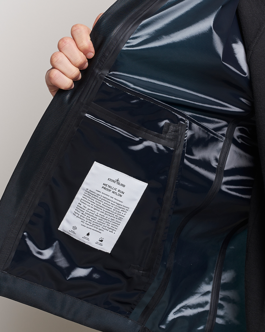 Men | Coats & Jackets | Stone Island | Metallic Run Proof Nylon Jacket Cobalt Blue