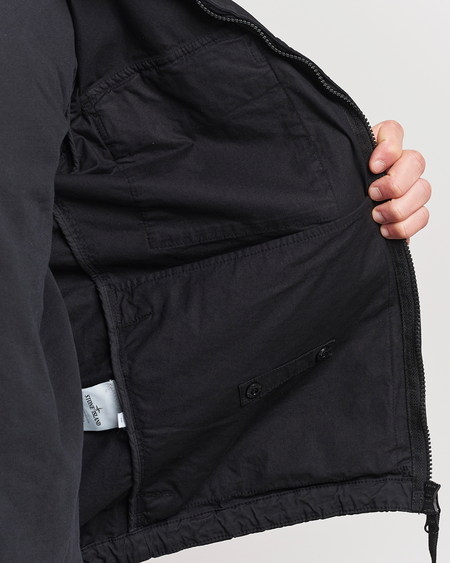 Men | Coats & Jackets | Stone Island | Supima Cotton Hooded Jacket Black