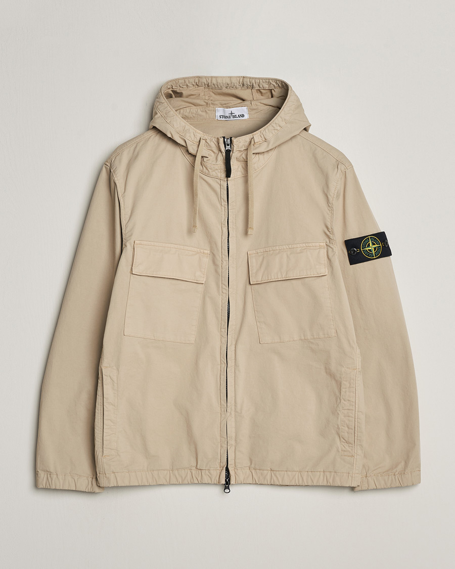 Men | Coats & Jackets | Stone Island | Supima Cotton Hooded Jacket Sand