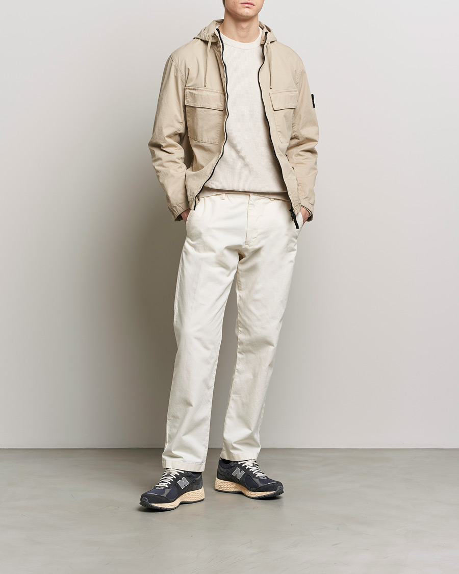 Men | Coats & Jackets | Stone Island | Supima Cotton Hooded Jacket Sand
