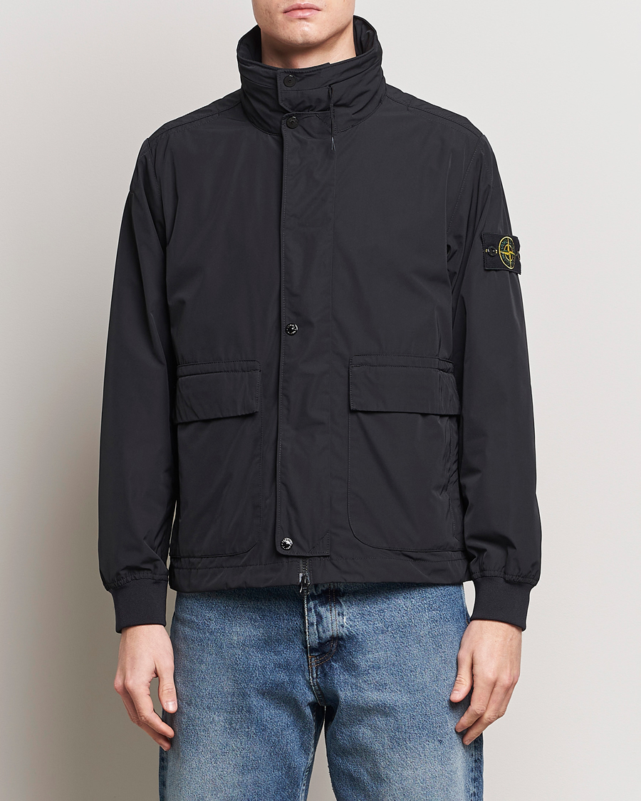 Men | Coats & Jackets | Stone Island | Micro Twill Hooded Jacket Black