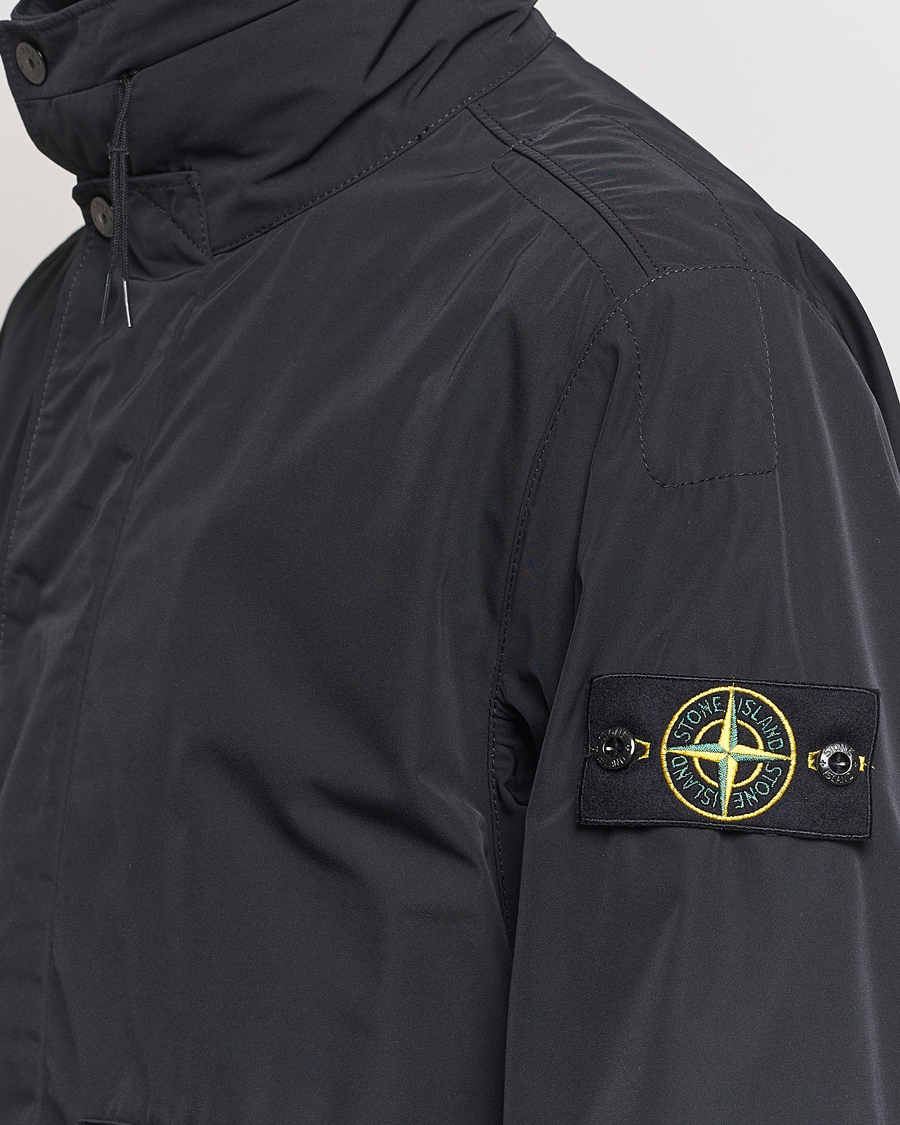 Men | Coats & Jackets | Stone Island | Micro Twill Hooded Jacket Black
