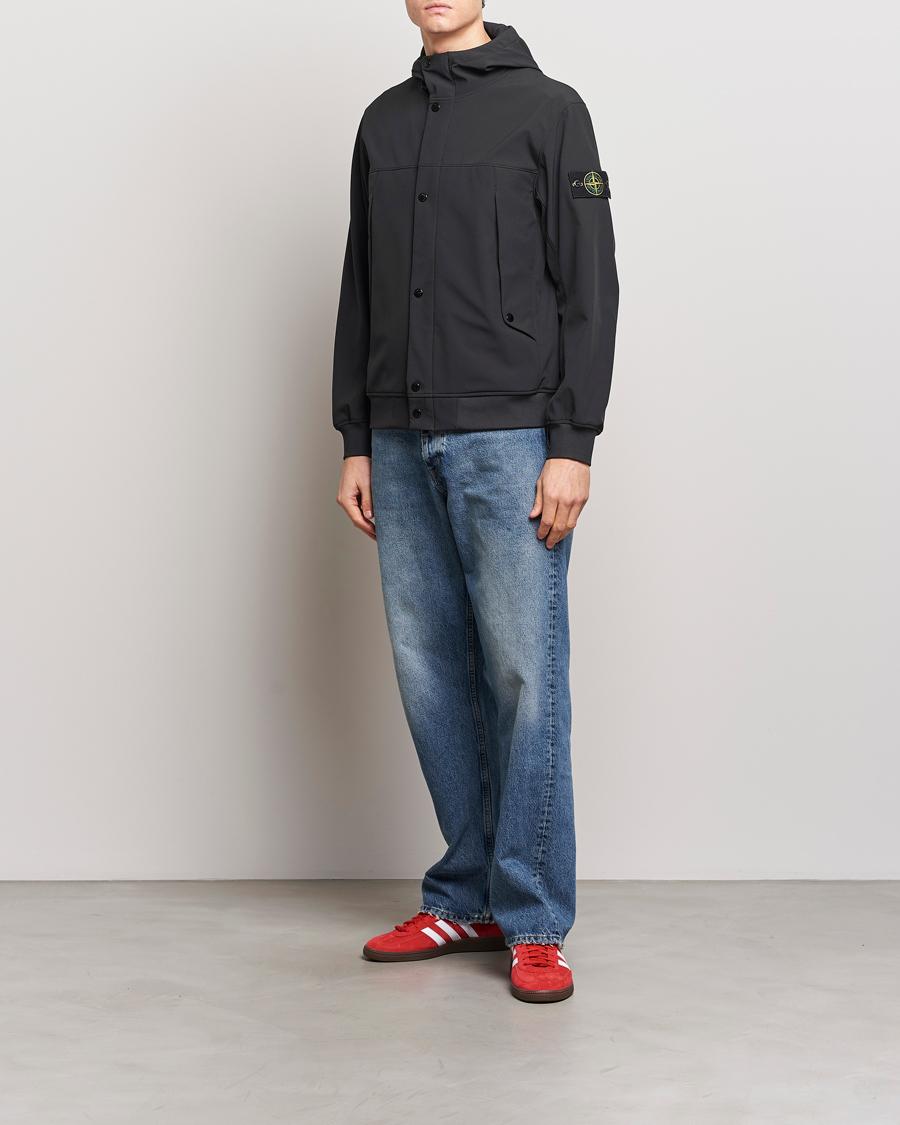 Men | Coats & Jackets | Stone Island | Light Soft Shell Jacket Black