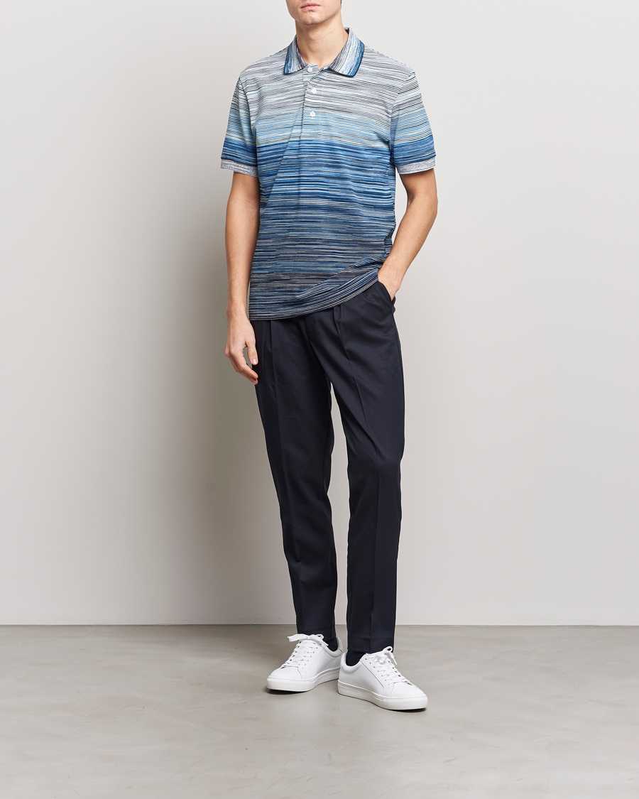 Men | Polo Shirts | Missoni | Space Dyed Polo Blue