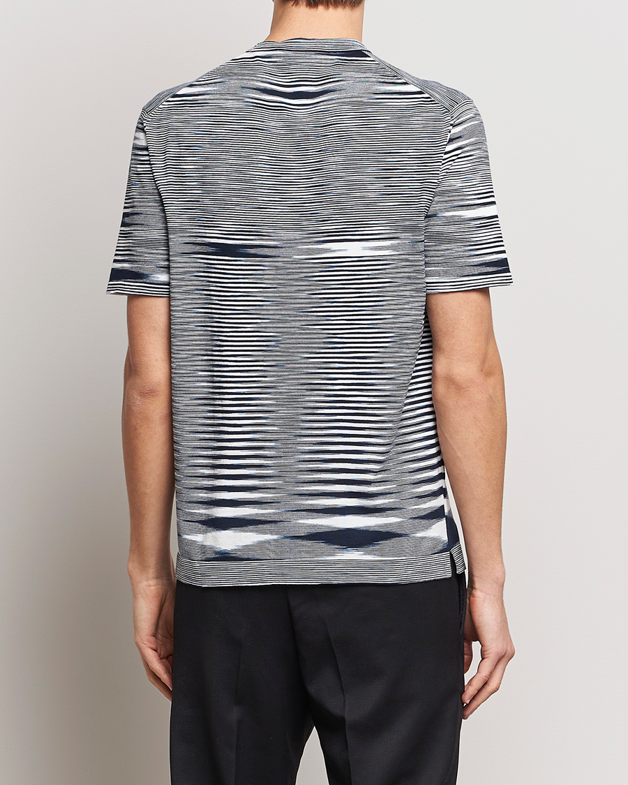 Men | T-Shirts | Missoni | Space Dyed Knitted T-Shirt White/Navy