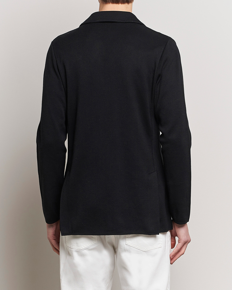 Men | Blazers | Lardini | Knitted Cotton Blazer Black