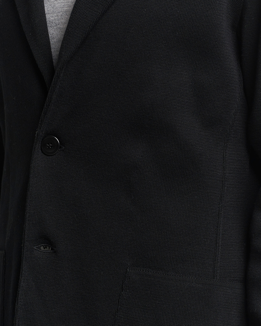 Men | Blazers | Lardini | Knitted Cotton Blazer Black