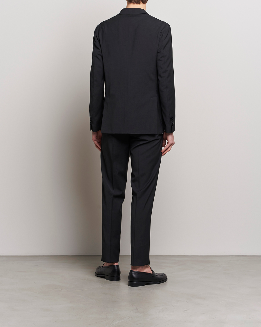 Men | Suits | Lardini | Travellers Soft Wool Suit Black