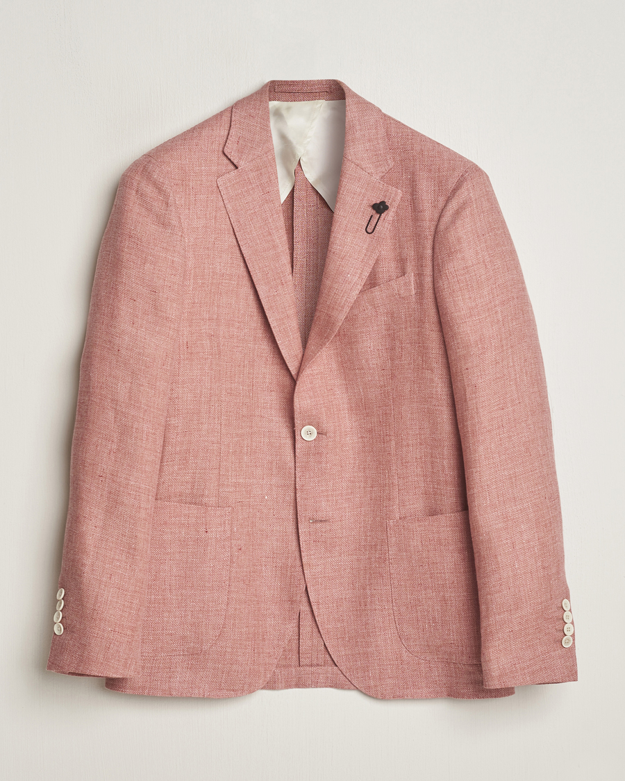 Men | Blazers | Lardini | Wool/Linen Patch Pocket Blazer Soft Red