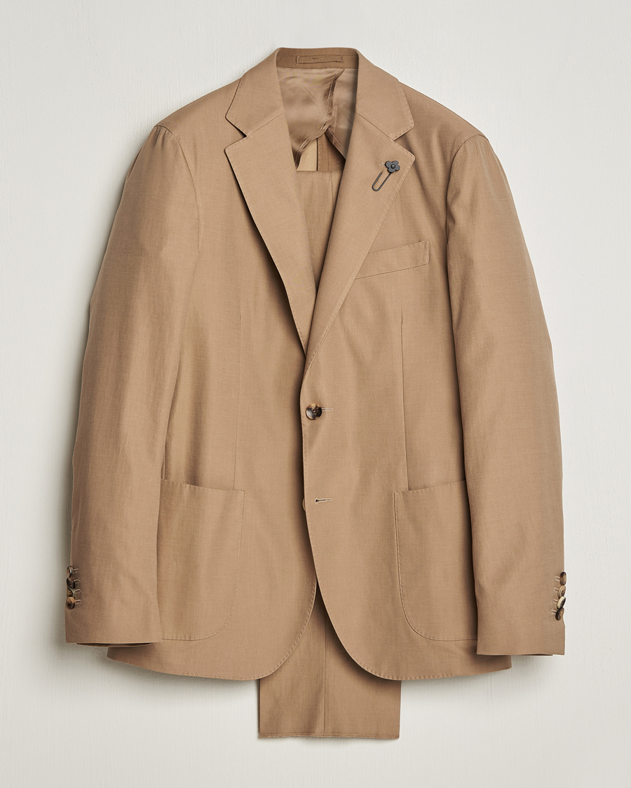 Men | Suits | Lardini | Solaro Cotton Suit Light Brown