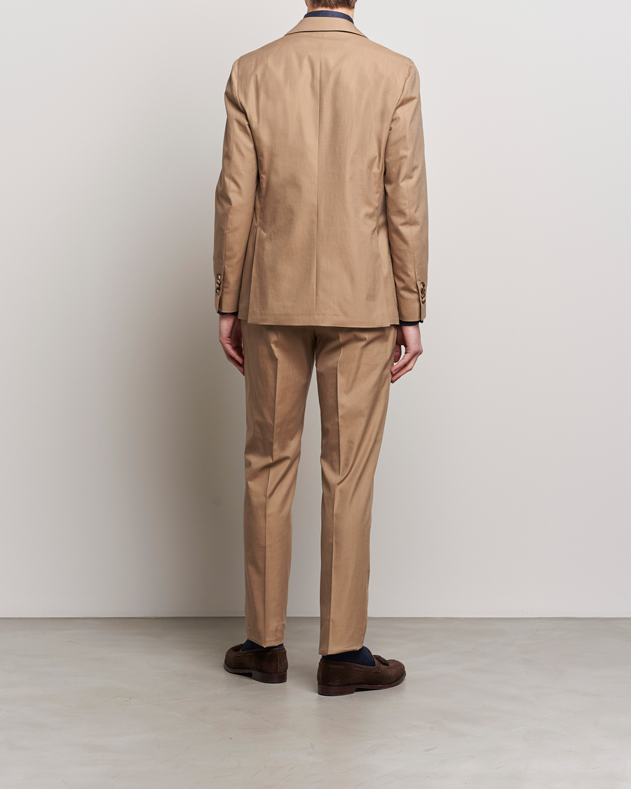 Men | Italian Department | Lardini | Solaro Cotton Suit Light Brown