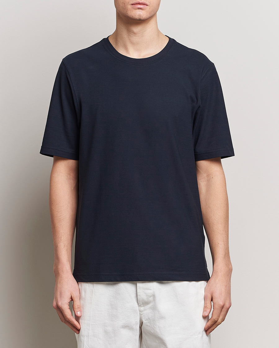 Men | Departments | Lardini | Ice Cotton T-Shirt Navy