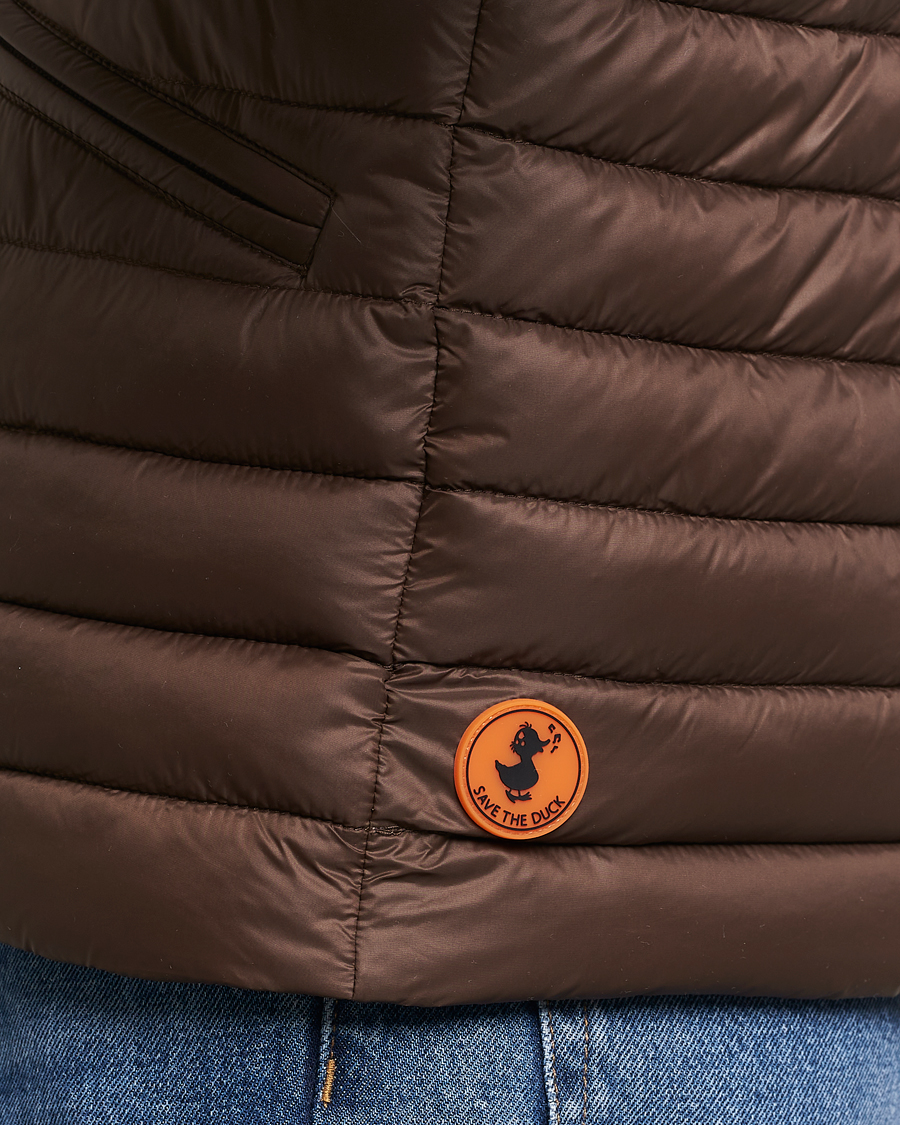Men | Coats & Jackets | Save The Duck | Aiko Lightweigt Padded Vest Soil Brown