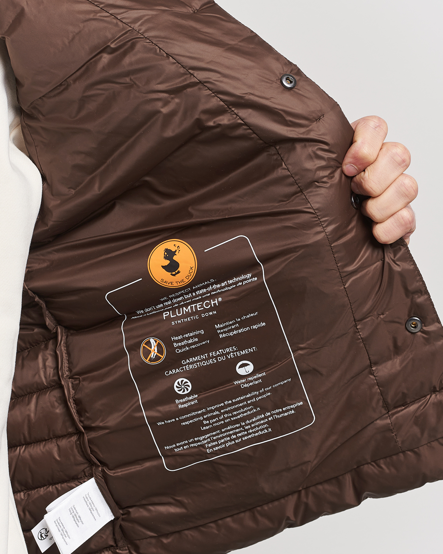 Men | Coats & Jackets | Save The Duck | Aiko Lightweigt Padded Vest Soil Brown