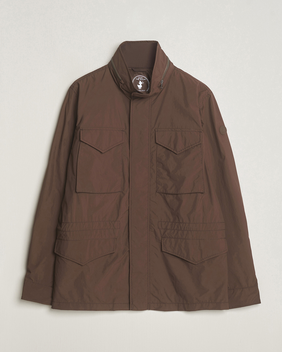 Men | Coats & Jackets | Save The Duck | Mako Water Repellent Nylon Field Jacket Soil Brown
