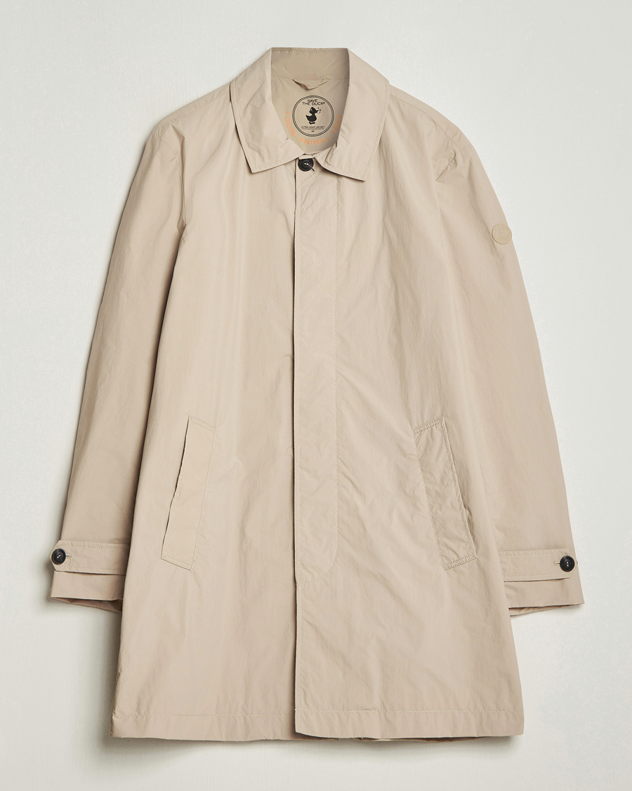 Men | Coats & Jackets | Save The Duck | Rhys Water Repellent Nylon Coat Stone Beige