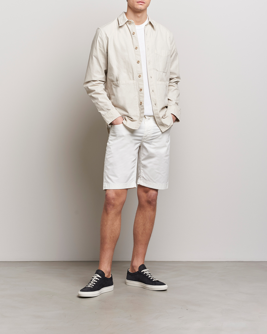 Men | Shorts | Jacob Cohën | Nicolas Cotton Gabardine Shorts White