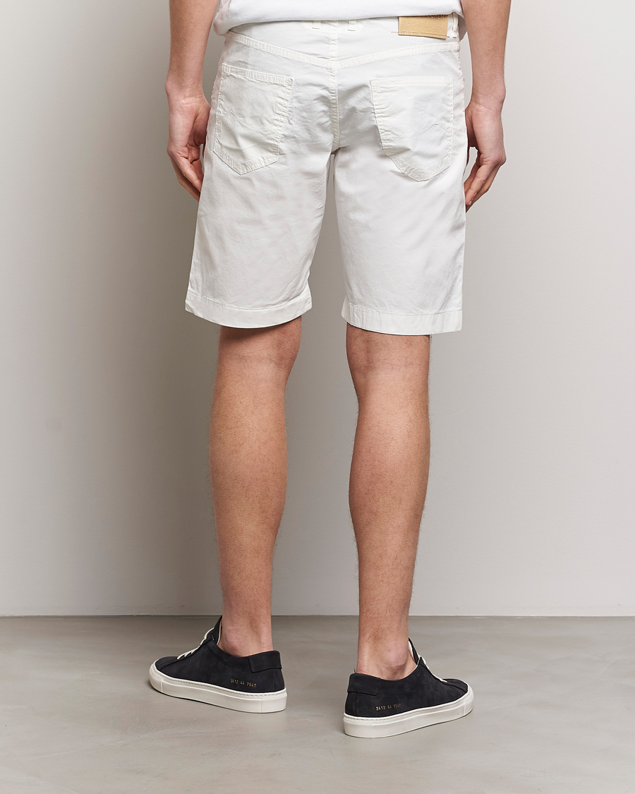 Men | Shorts | Jacob Cohën | Nicolas Cotton Gabardine Shorts White