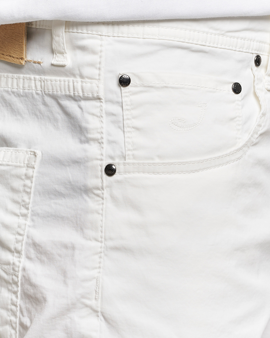 Men | Shorts | Jacob Cohën | Nicolas Cotton Gabardine Shorts White