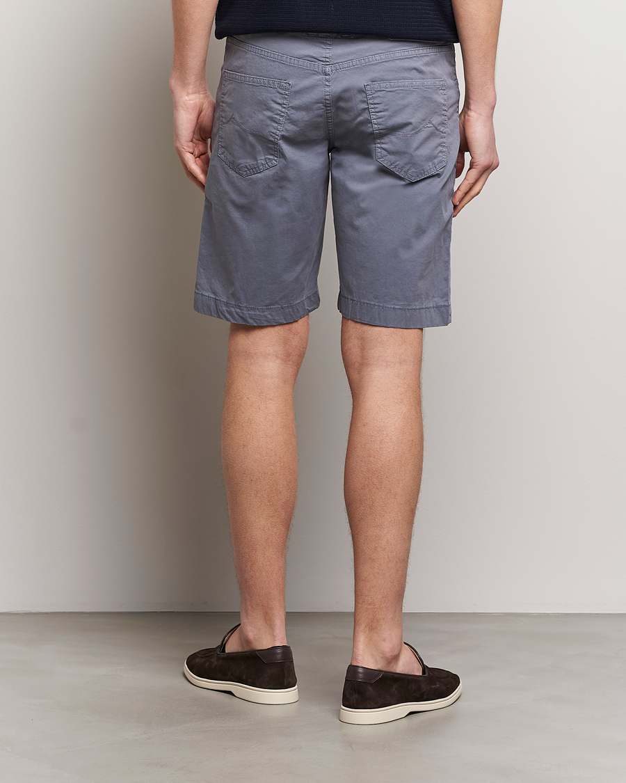 Men | Shorts | Jacob Cohën | Nicolas Cotton Gabardine Shorts Blue Grey