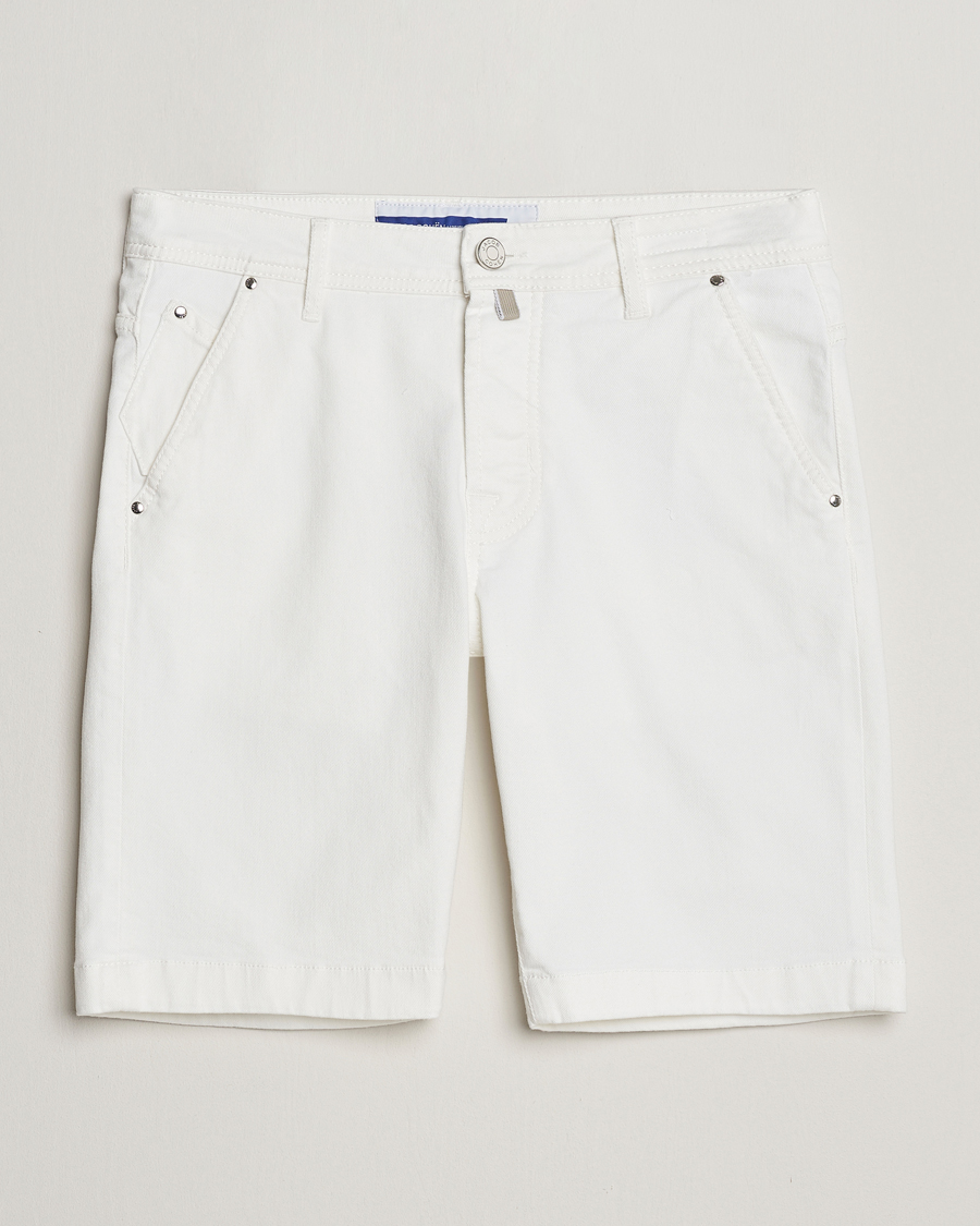 Men | Shorts | Jacob Cohën | Lou Stretch Denim Shorts White