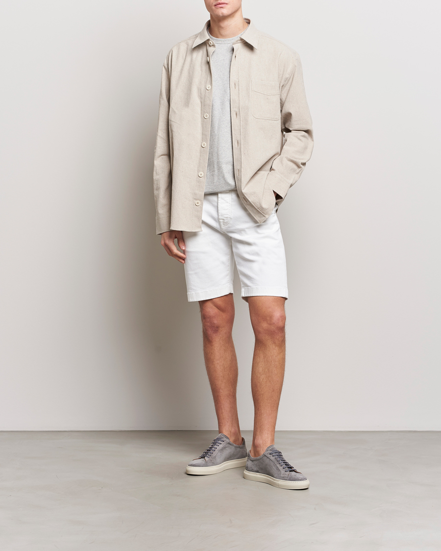 Men | Shorts | Jacob Cohën | Lou Stretch Denim Shorts White