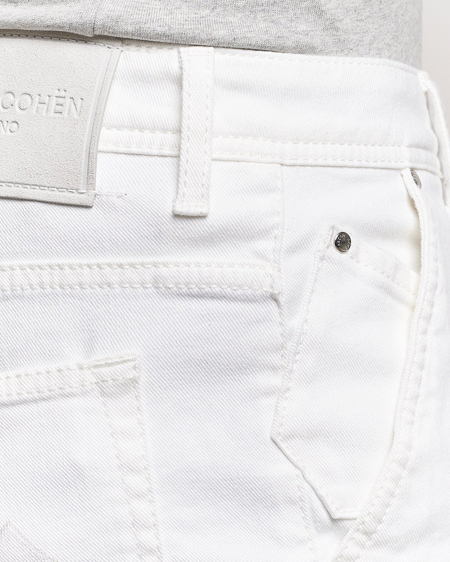 Men | Shorts | Jacob Cohën | Lou Stretch Denim Shorts White