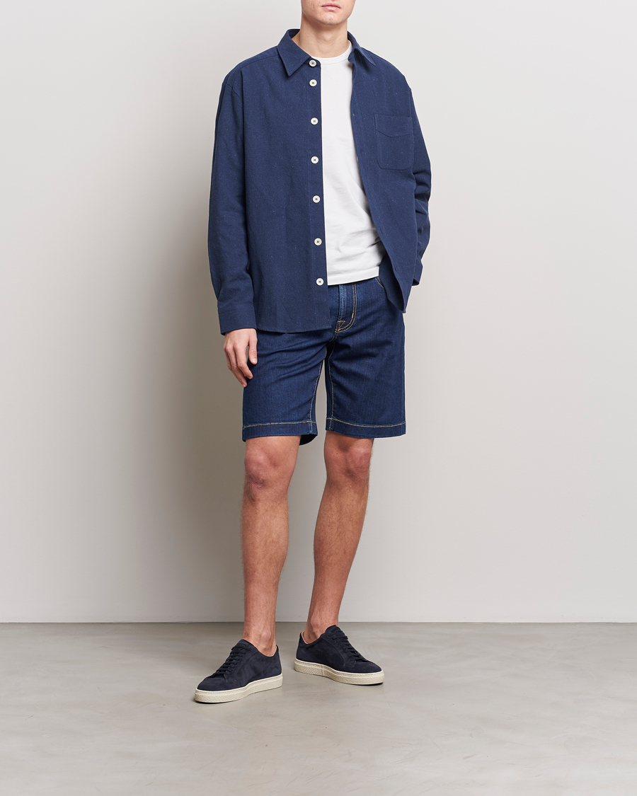 Jacob Cohën Nicolas Stretch Denim Shorts Dark Blue at CareOfCarl.com