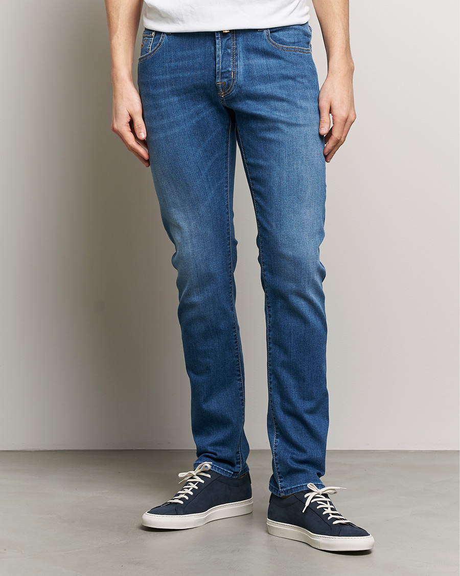 Men |  | Jacob Cohën | Nick Slim Fit Stretch Jeans Mid Blue