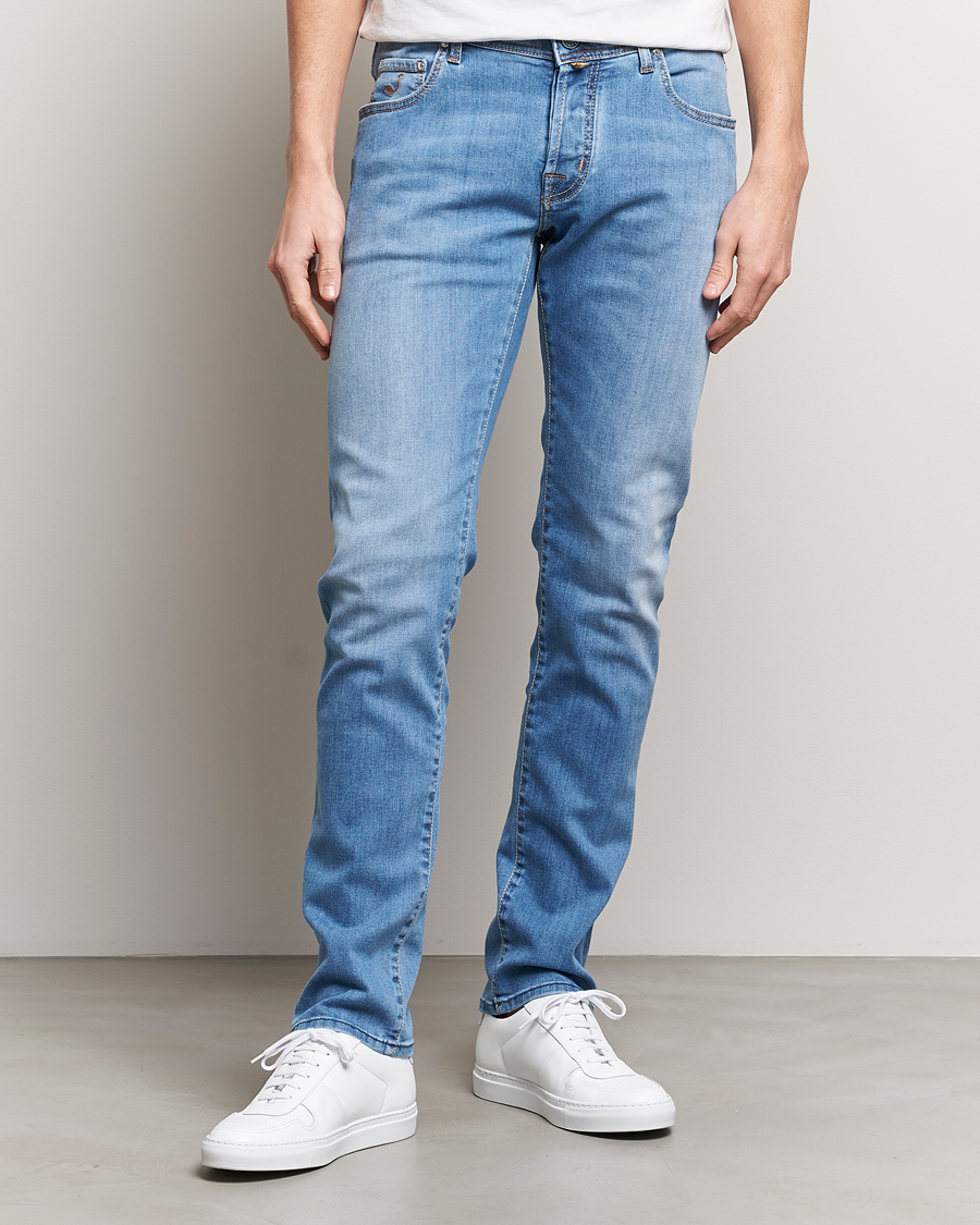 Men |  | Jacob Cohën | Nick Slim Fit Stretch Jeans Light Blue