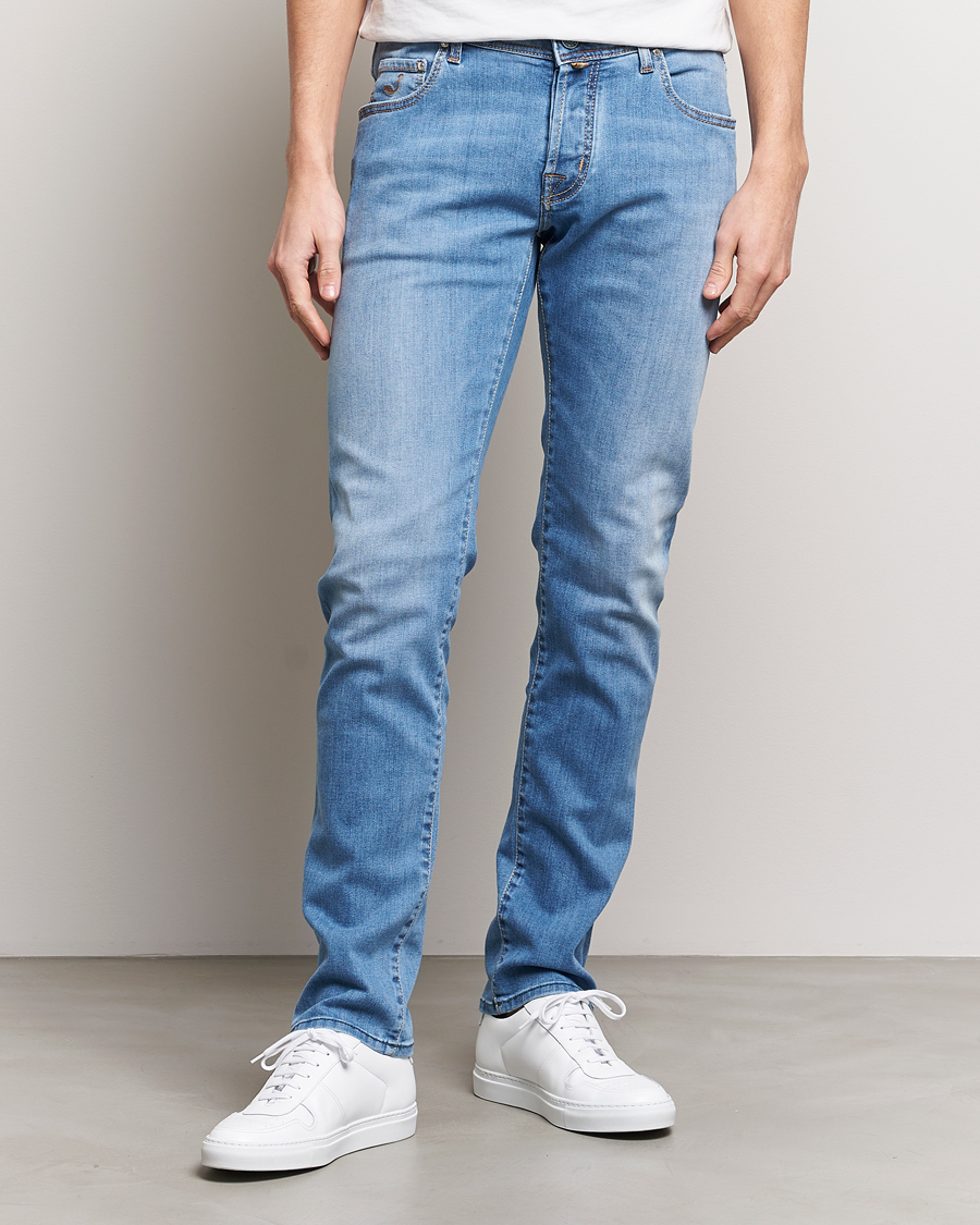 Men | Jeans | Jacob Cohën | Nick Slim Fit Stretch Jeans Light Blue