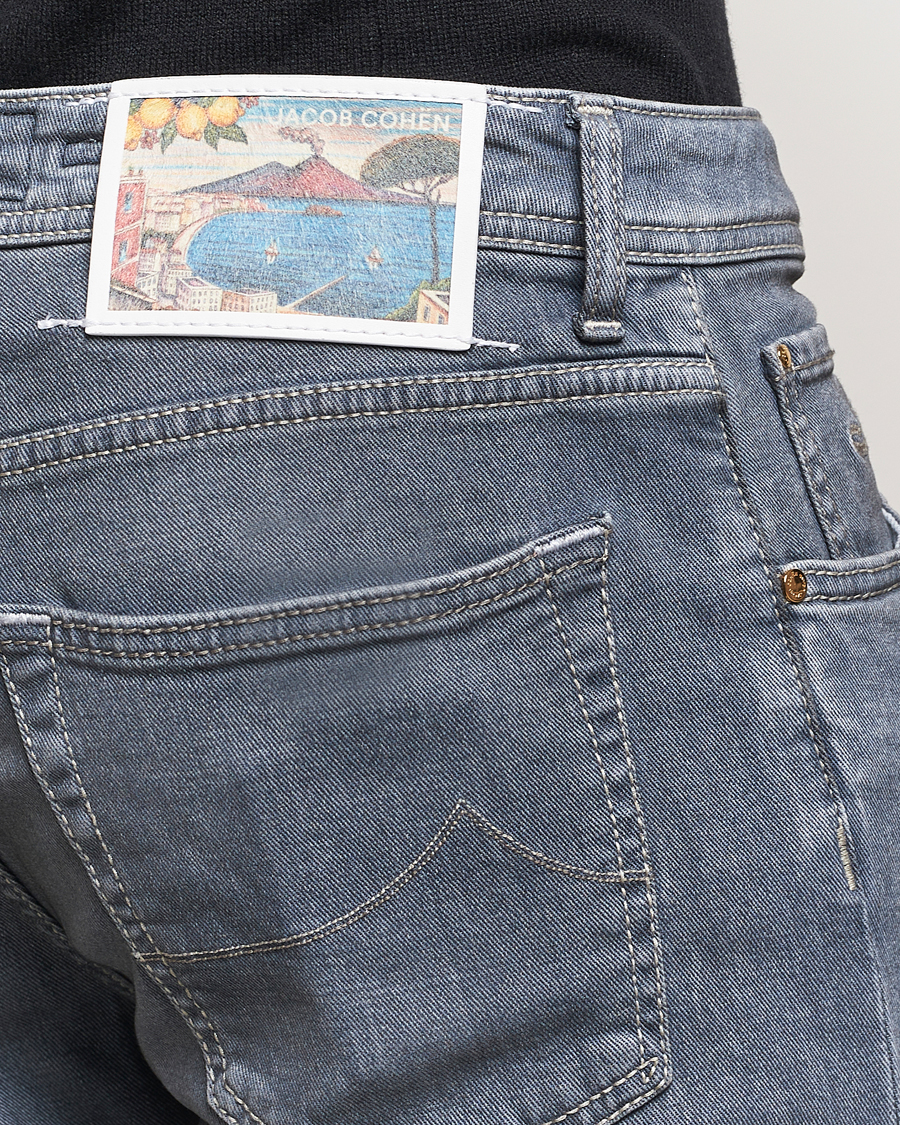 Jacob Cohën Nick Naples Super Slim Stretch Jeans Light Grey at