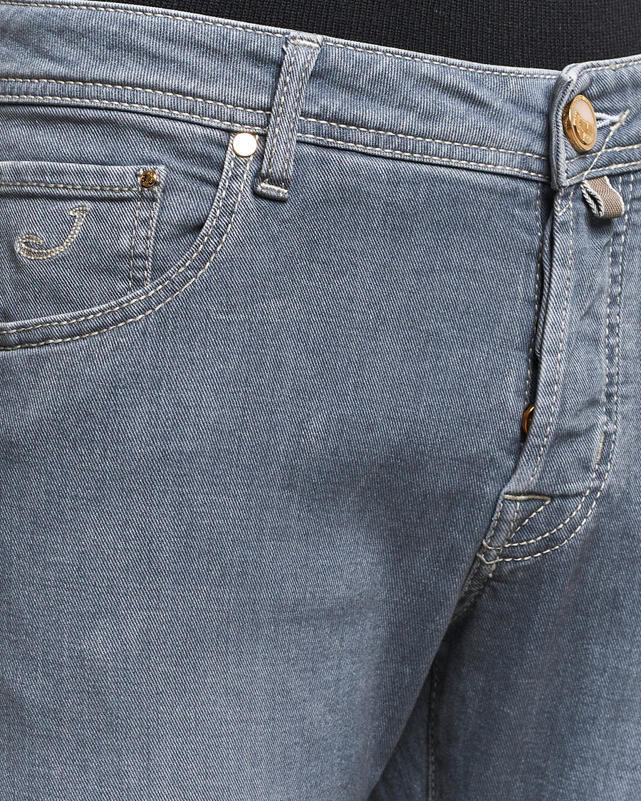 Men | Jeans | Jacob Cohën | Nick Naples Super Slim Stretch Jeans Light Grey