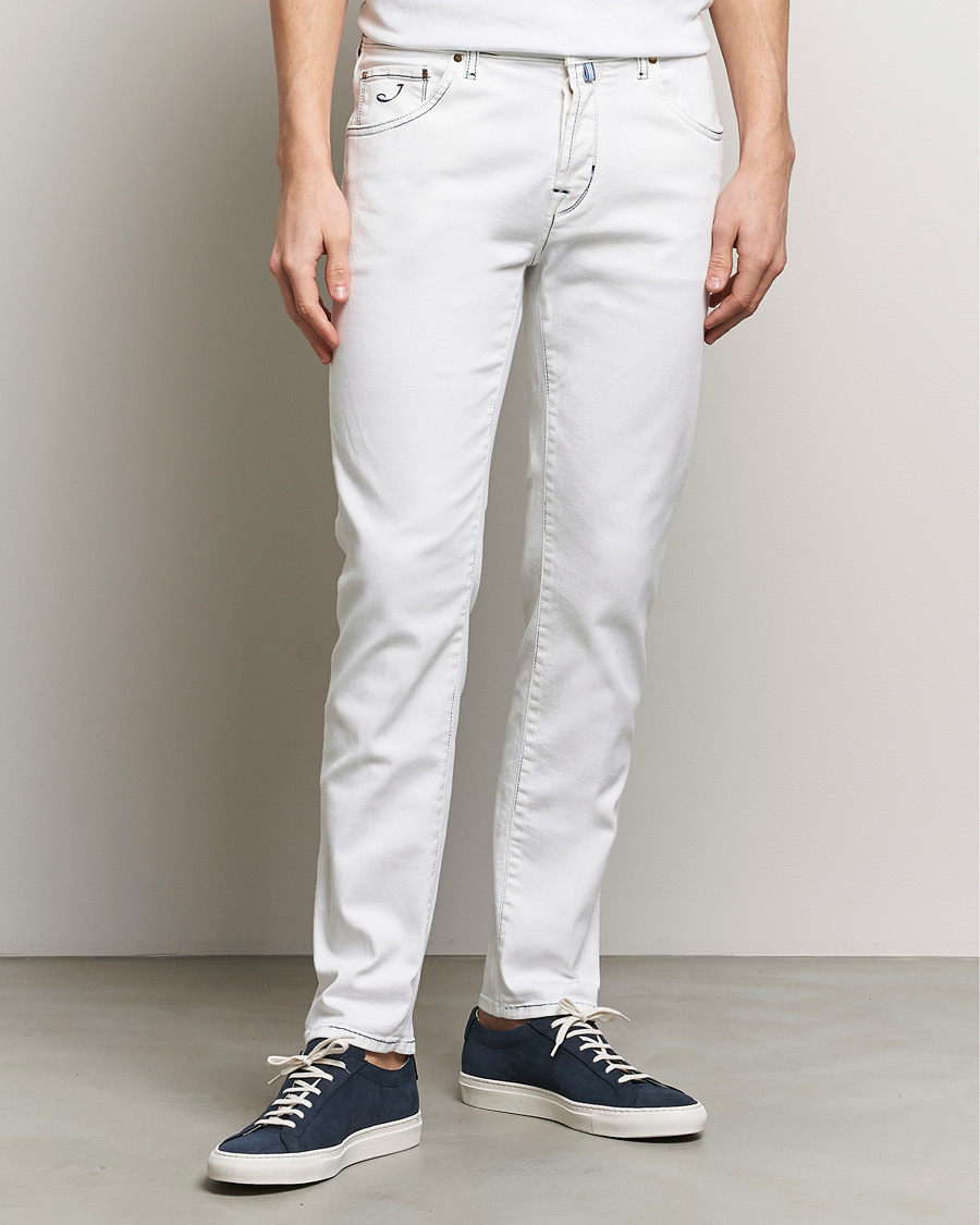 Men |  | Jacob Cohën | Scott Portofino Slim Fit Stretch Jeans White