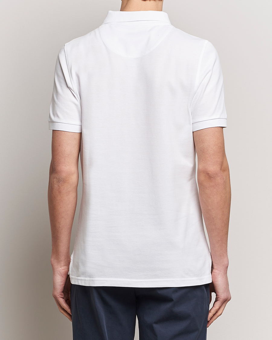 Men | Polo Shirts | Stenströms | Organic Cotton Piquet Polo Shirt White