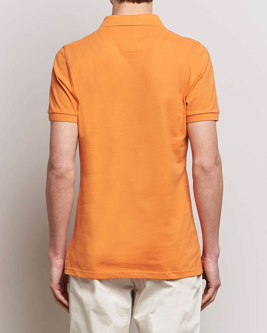 Men | Polo Shirts | Stenströms | Organic Cotton Piquet Polo Shirt Orange
