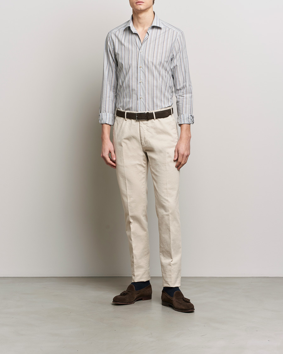 Men | Shirts | Stenströms | Slimline Multi Stripe Cut Away Shirt Multi
