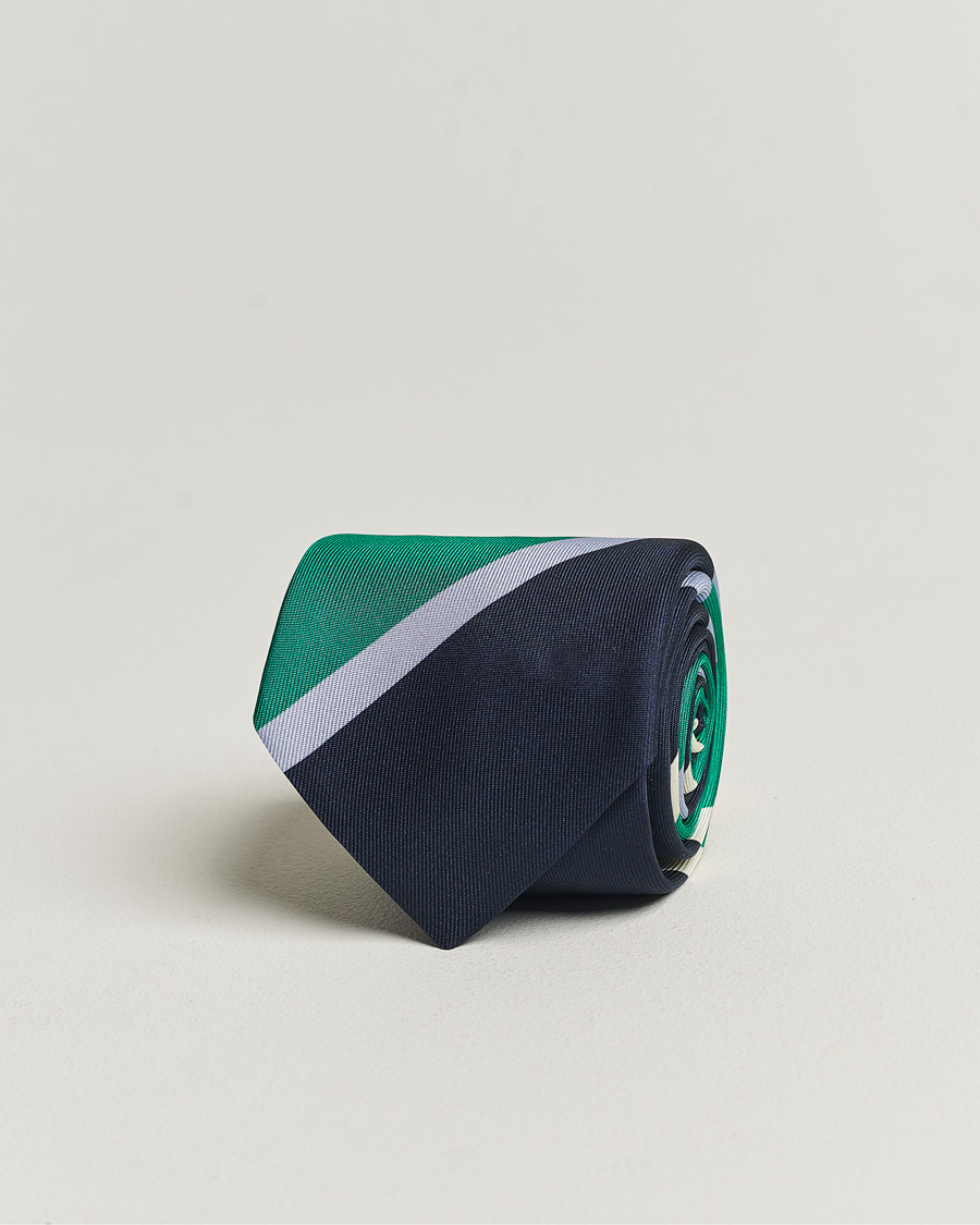 Men | Stenströms Multi Striped Silk Tie Navy | Stenströms | Multi Striped Silk Tie Navy