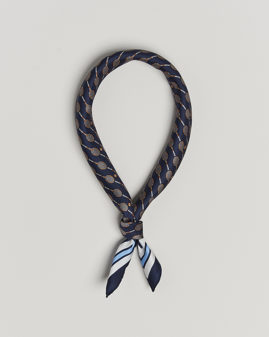 Men | Stenströms Silk Tennis Bandana Navy | Stenströms | Silk Tennis Bandana Navy