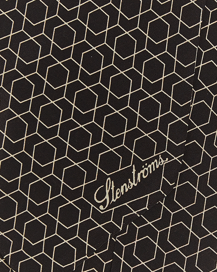 Men | Stenströms Silk Printed Ascot Brown | Stenströms | Silk Printed Ascot Brown