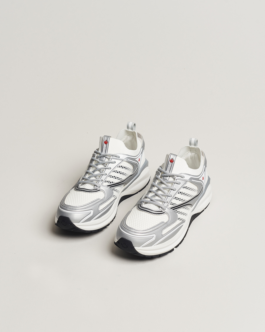 Men | White Sneakers | Dsquared2 | Dash Sneaker White/Silver