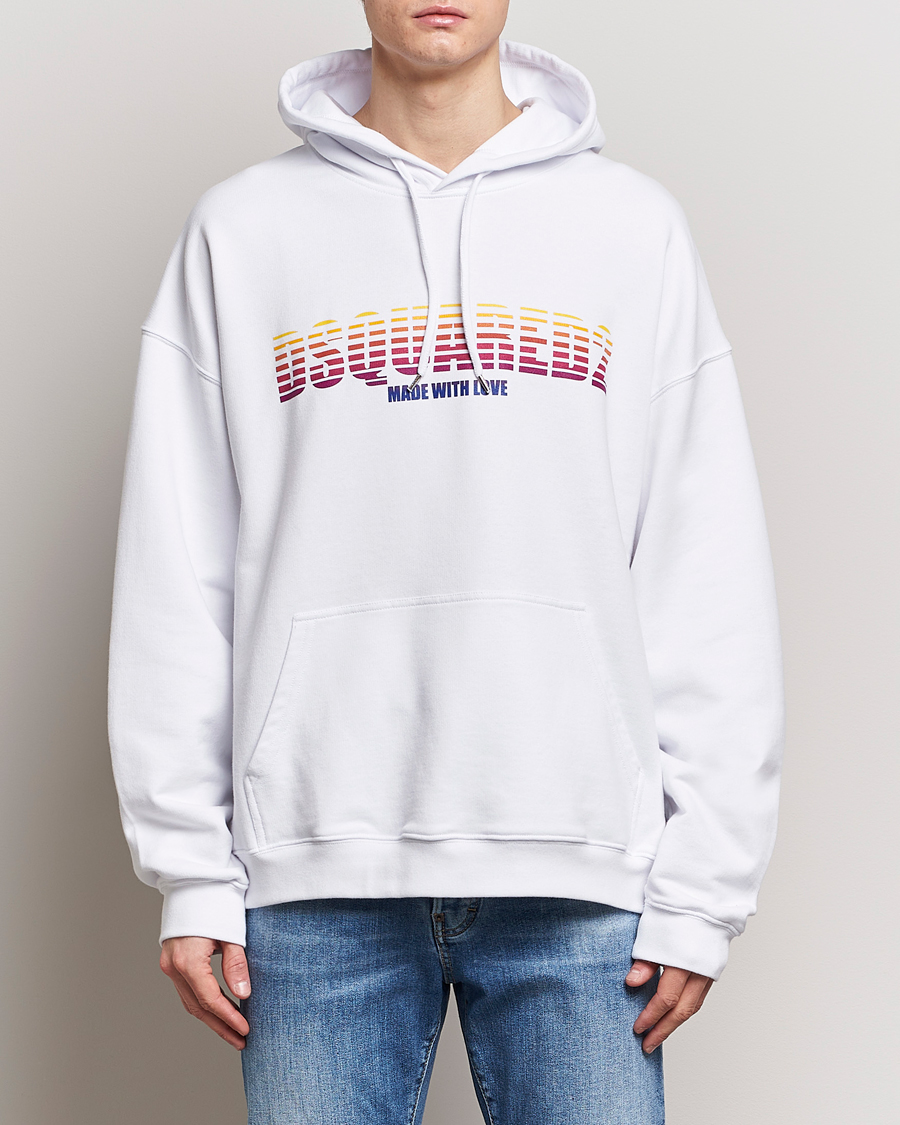 Men | Sale | Dsquared2 | Loose Fit Hoodie White