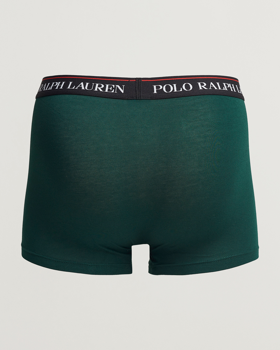 Men | Sale: 20% Off | Polo Ralph Lauren | 3-Pack Cotton Stretch Trunk Red/Black PP/Hunter Green