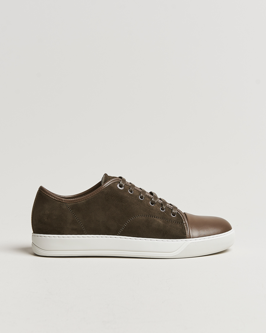 Men | Lanvin | Lanvin | Nappa Cap Toe Sneaker Khaki