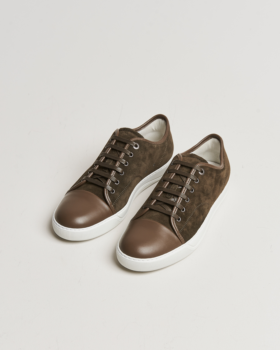 Men |  | Lanvin | Nappa Cap Toe Sneaker Khaki