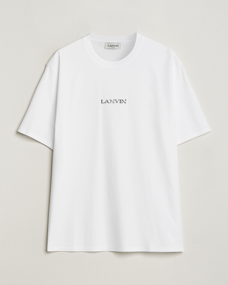Men | T-Shirts | Lanvin | Embroidered Logo T-Shirt White
