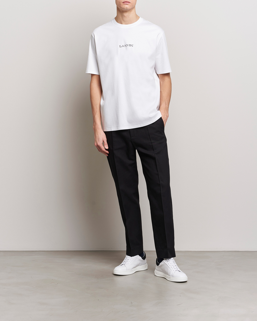 Men | T-Shirts | Lanvin | Embroidered Logo T-Shirt White