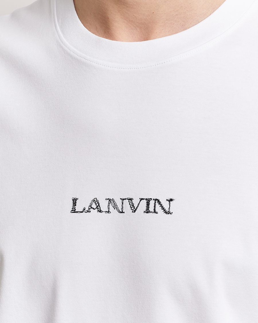 Men | T-Shirts | Lanvin | Embroidered Logo T-Shirt White
