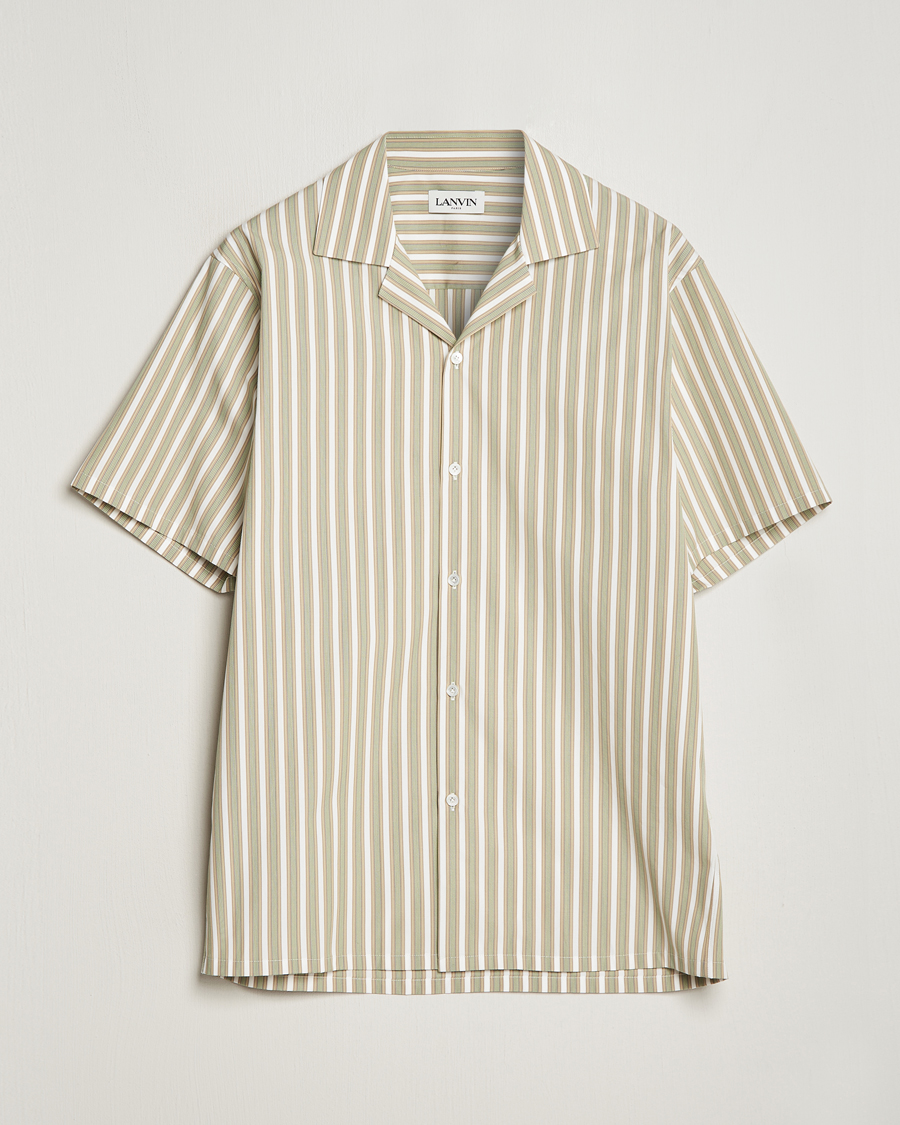 Men | Shirts | Lanvin | Short Sleeve Camp Shirt Green
